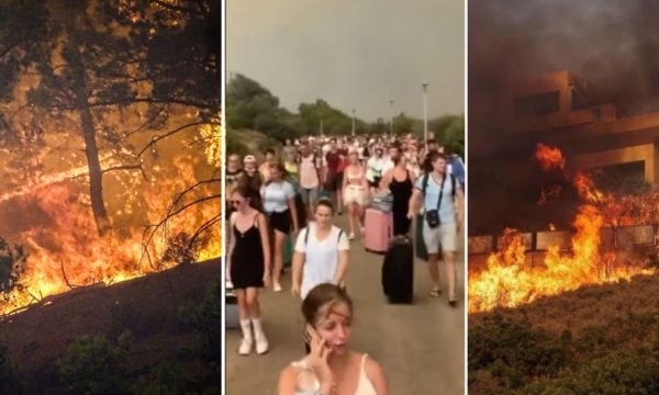 Rodosi në Greqi përjeton tmerrin, video e “flakëve të pamëshirshme” në ishull