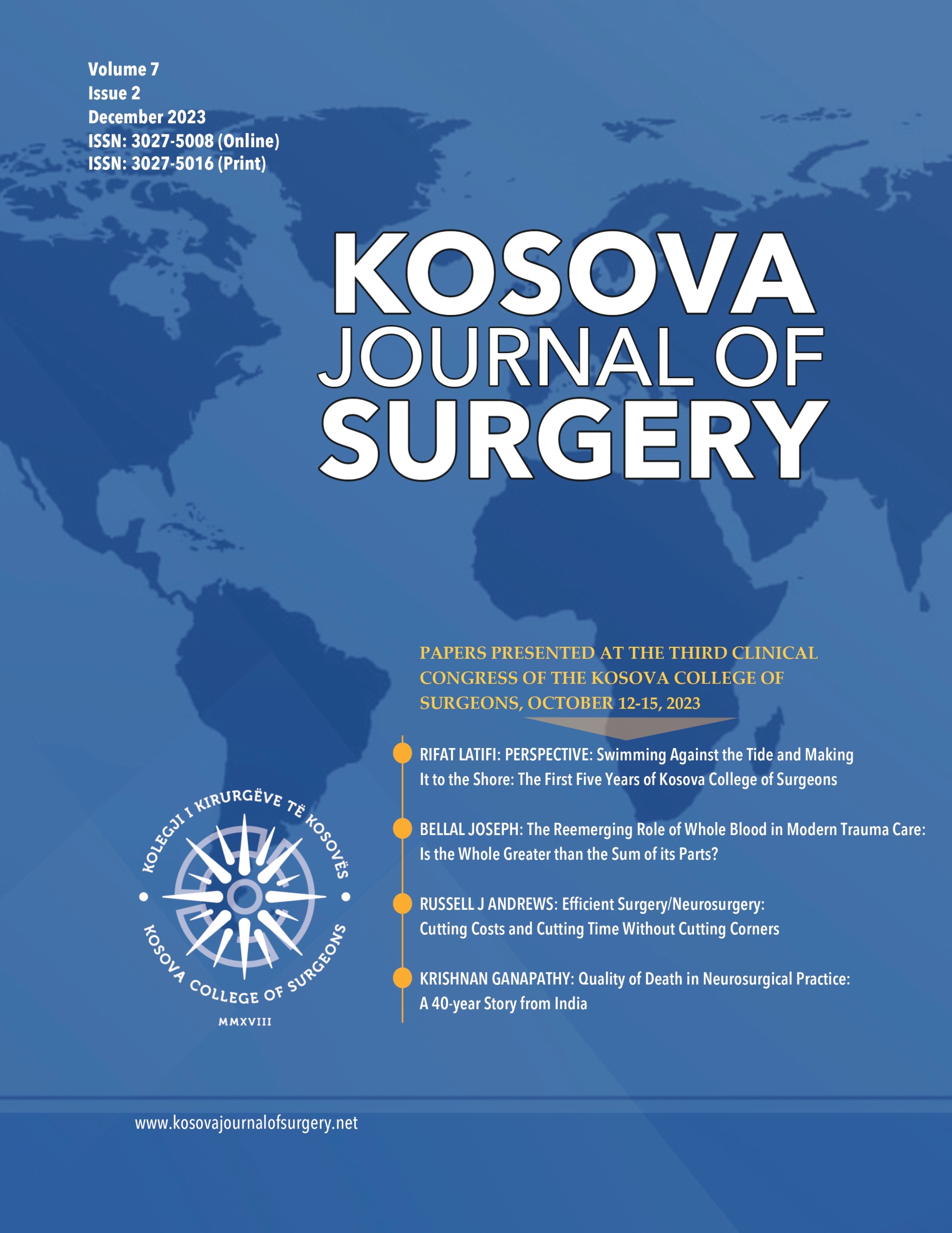 Kolegji i Kirurgëve të Kosovës publikon revistën shkencore ‘Kosova Journal of Surgery’