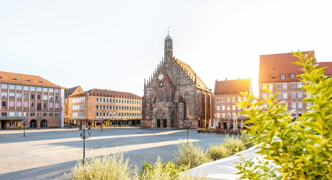 Central square of the old town in Nurnberg, Germany