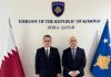 Presidenti i FFK-së, Agim Ademi viziton Ambasadën e Kosovës në Katar