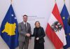 Konjufca dhe Meinl-Reisinger flasin për marrëdhëniet bilaterale Kosovë-Austri